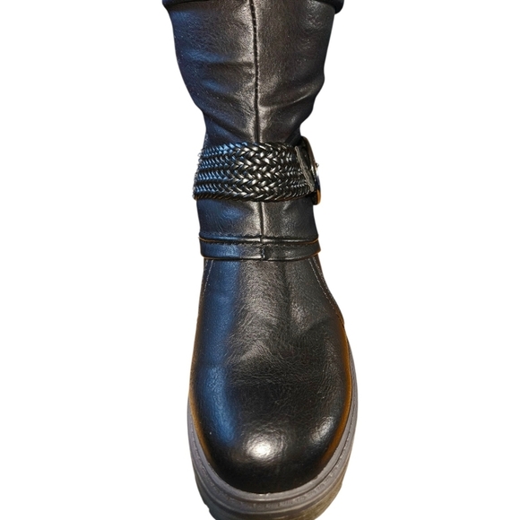 WANDERLUST FIONA3 wide cafe vegan leather knee high winter boots NIB 8.5W - Picture 4 of 16